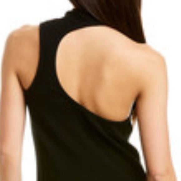 Helmut Lang Black Pulled Asymmetrical Tank Top - Picture 2 of 16